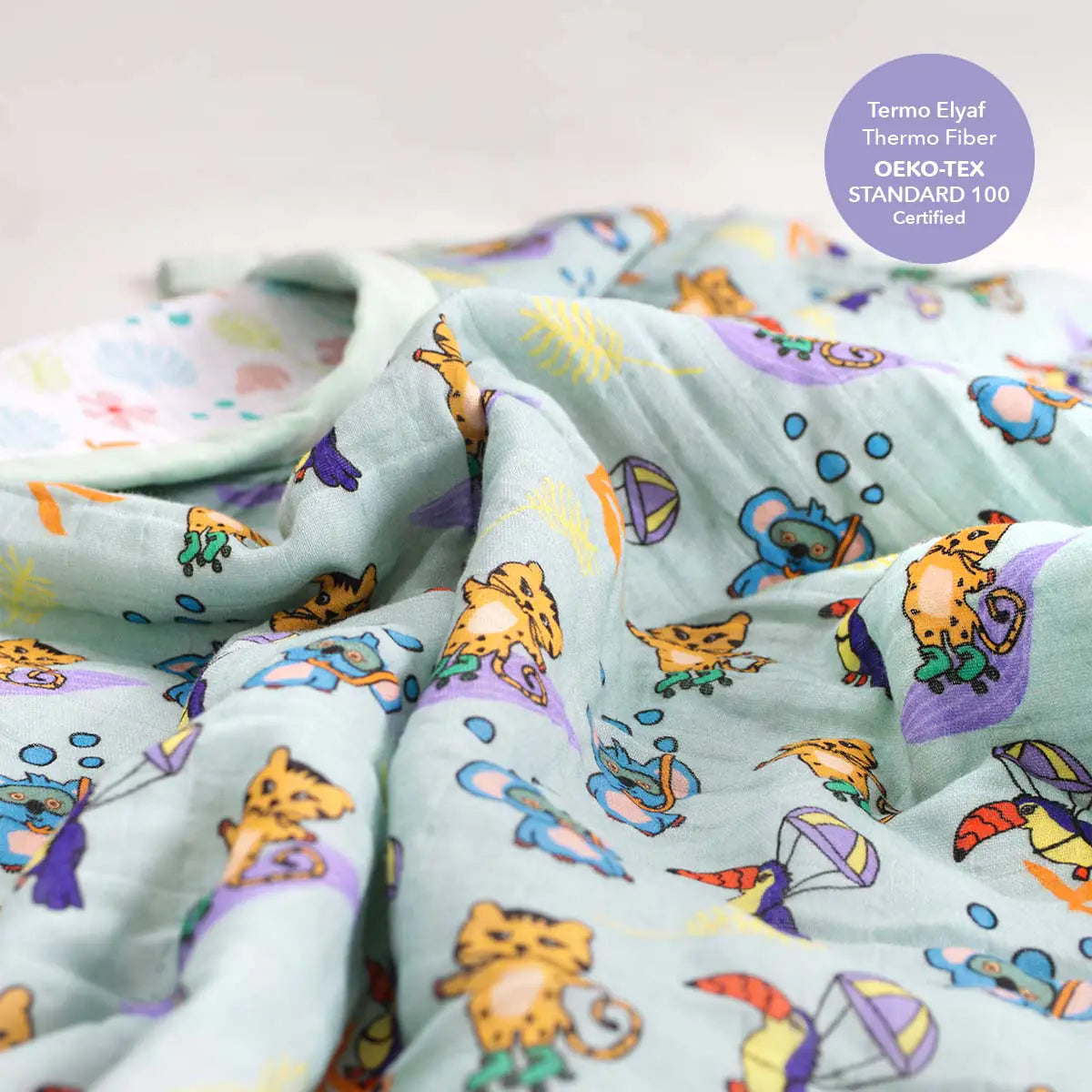 Milk&Moo Jungle Friends - Fiber-Filled Muslin Blanket