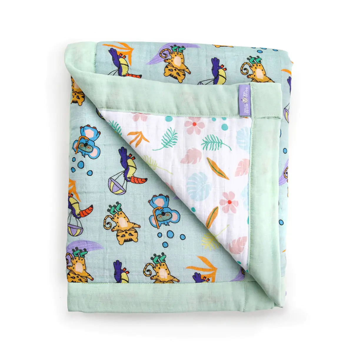Milk&Moo Jungle Friends - Fiber-Filled Muslin Blanket