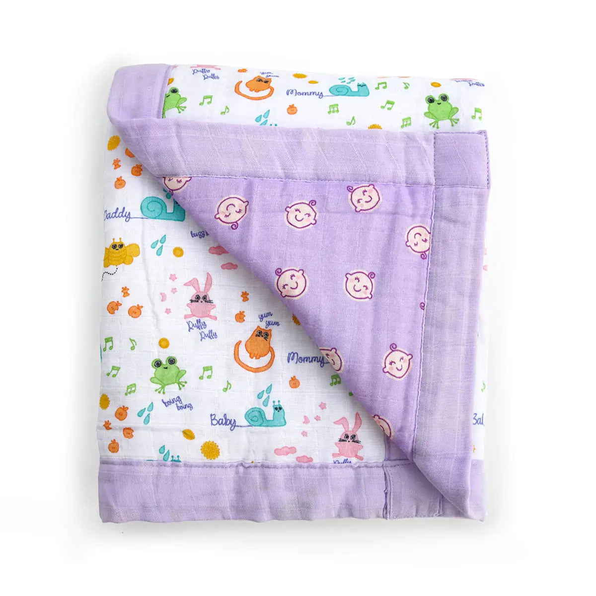Milk&Moo Friends: Premium Fiber-Filled Muslin Baby Blanket