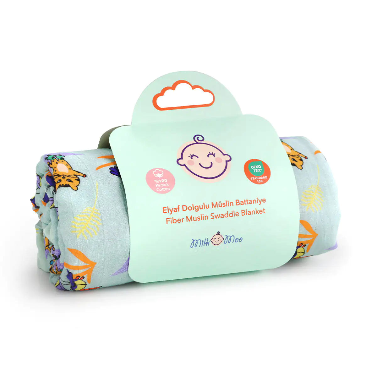 Milk&Moo Jungle Friends - Fiber-Filled Muslin Blanket