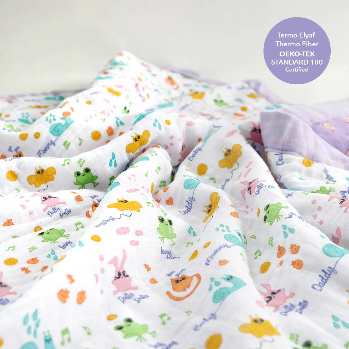 Milk&Moo Friends: Premium Fiber-Filled Muslin Baby Blanket