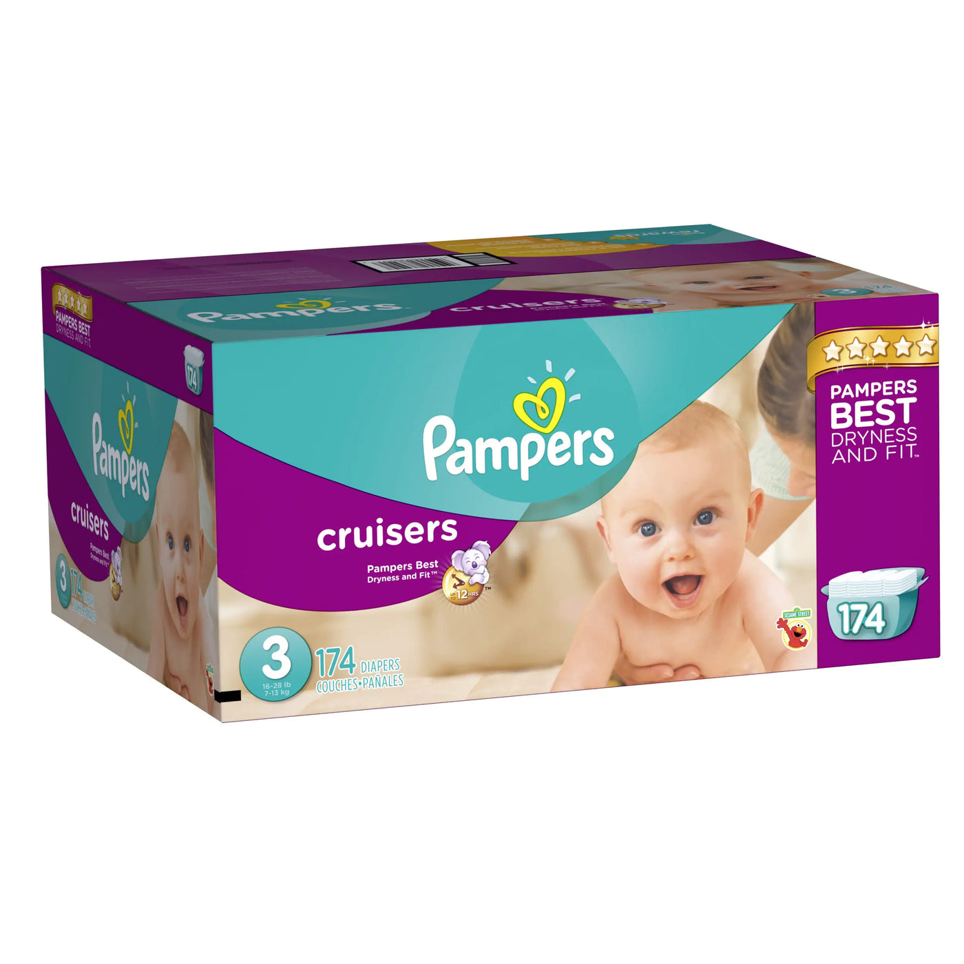 Pampers Cruisers Disposable Diapers Size 3 174 Count ECONOMY PACK PLUS (Packaging May Vary)