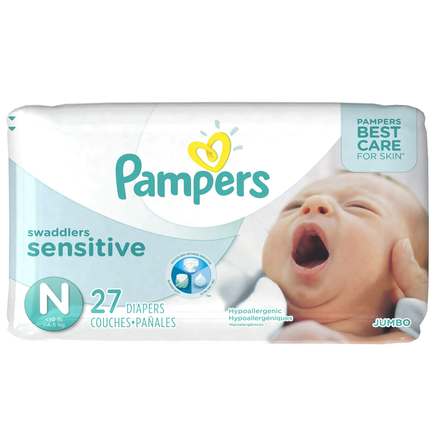 Pampers Swaddlers Sensitive Newborn Diapers Size 0 27 Count