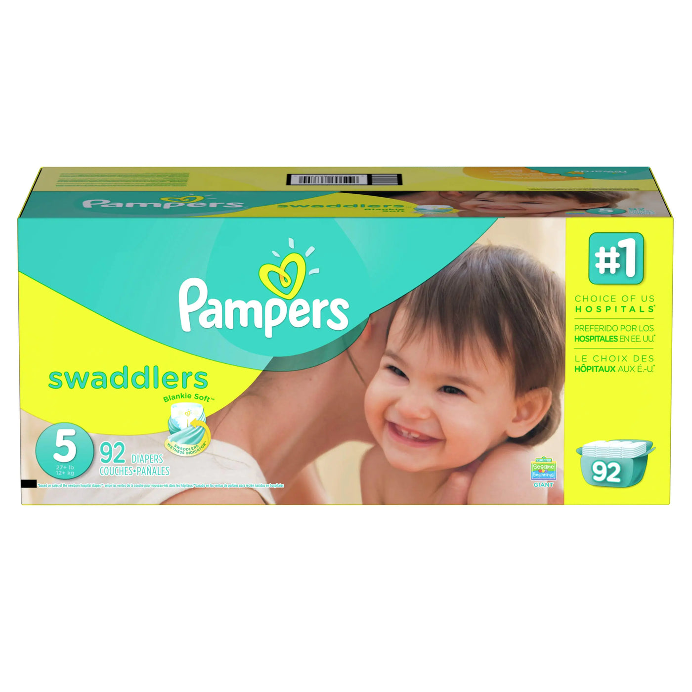 Pampers Swaddlers Diapers Size 5 92 Count