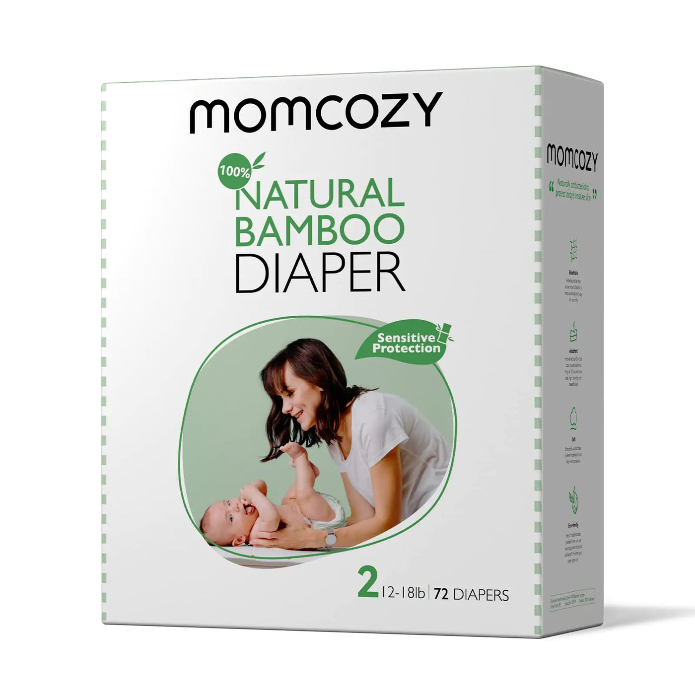 Momcozy Baby Diapers Size 2 Disposable Bamboo Diapers Newborn Diapers Hypoallergenic Diaper