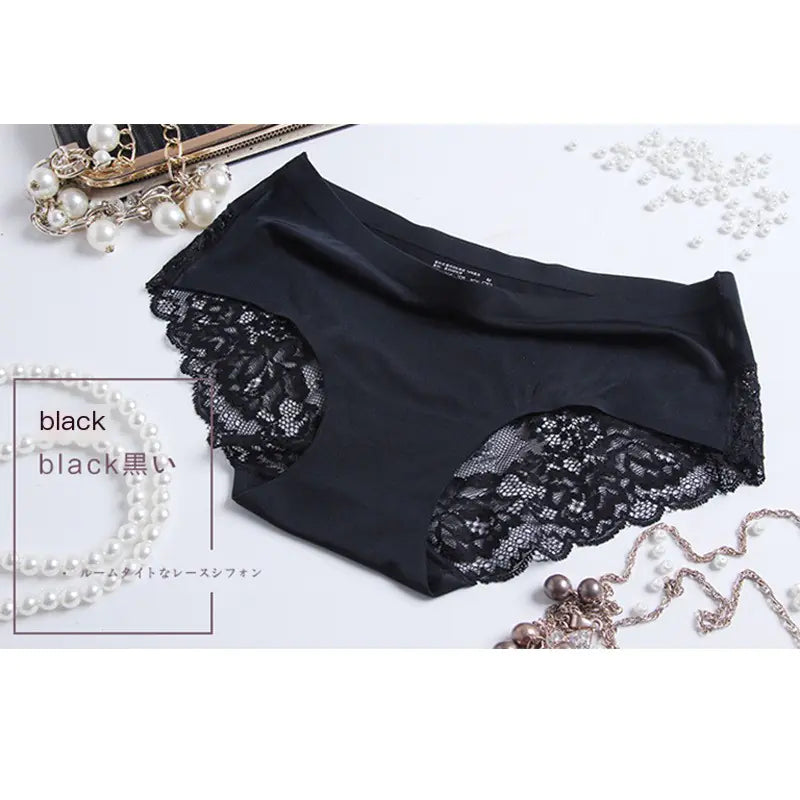 Elegant Ice Silk Lace Thong