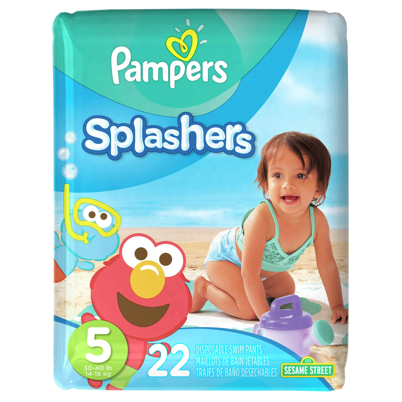 Pampers Splashers Disposable Swim Diapers Size 5 22 Count