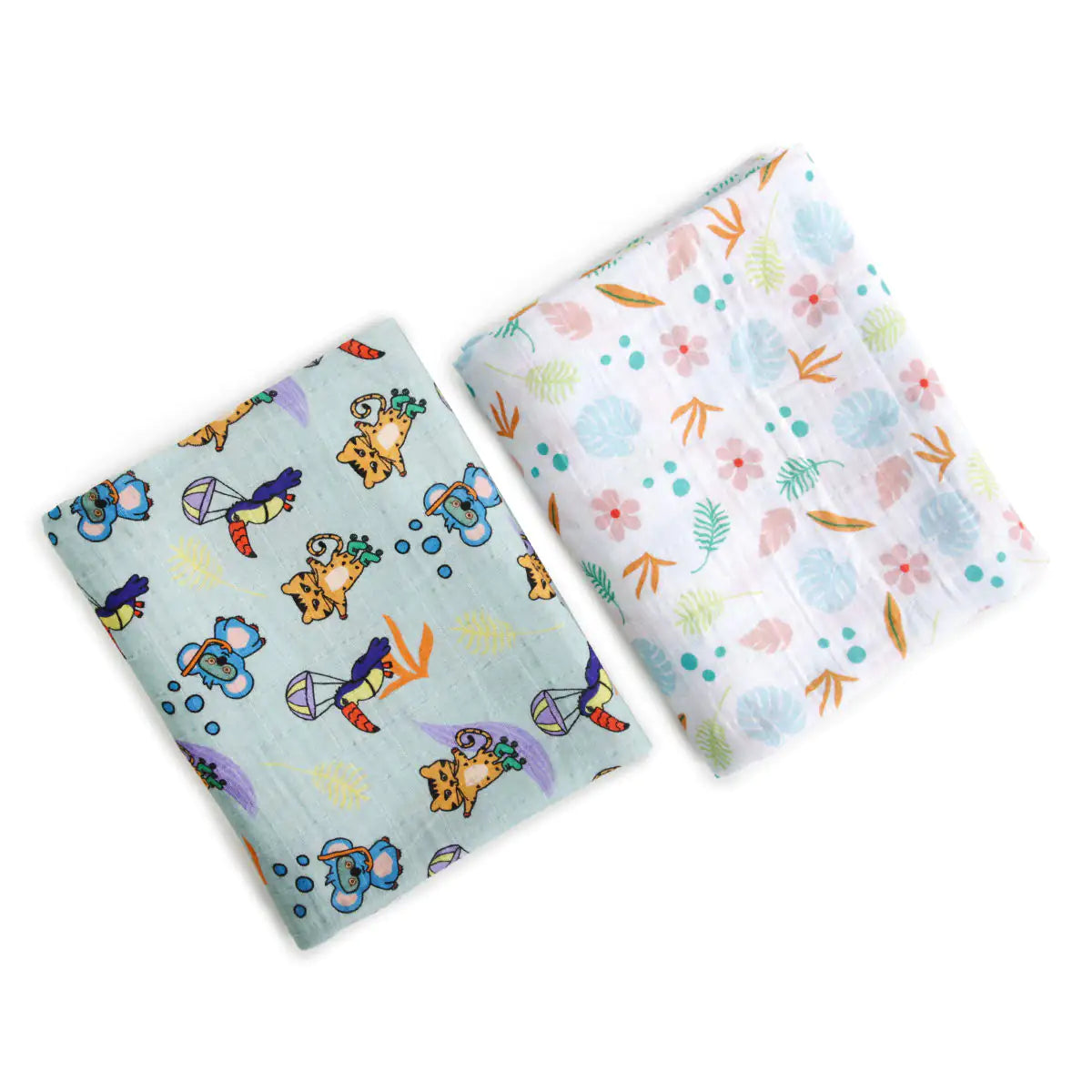 Milk&Moo Jungle Friends - Muslin Wrap/Cover Set of 2