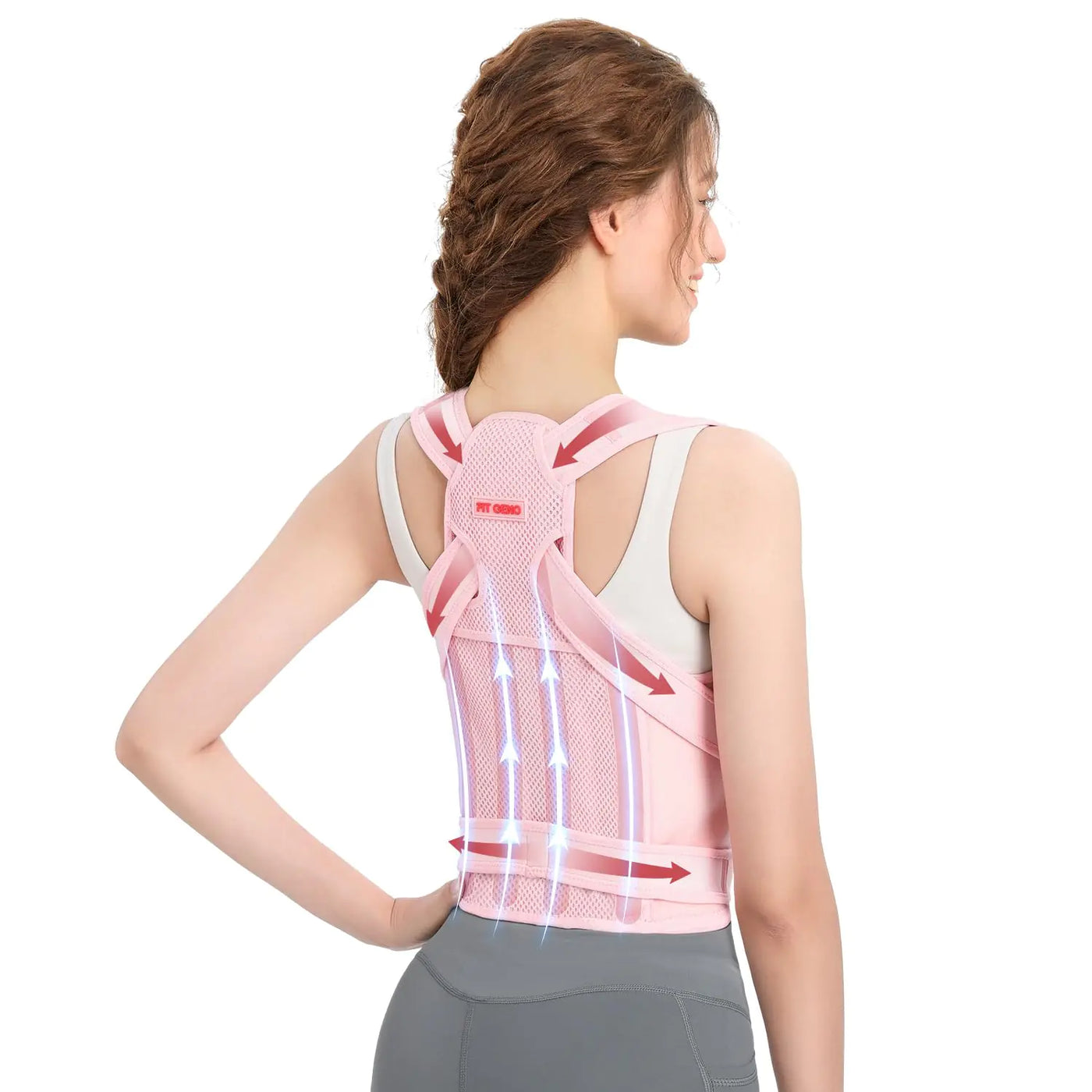 Fit Geno Back Brace Posture Corrector for Women Shoulder Straightener Adjustable Full Back Support Upper and Lower Back Pain Relief - Scoliosis Hunchback Hump Thoracic Spine Corrector