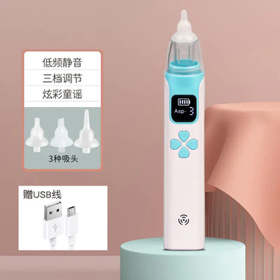 Electric Nasal Aspirator for Infants with Soft Silicone Tip