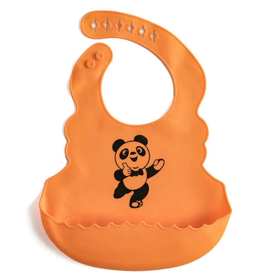 Silicone Baby Bib with Catch Pocket