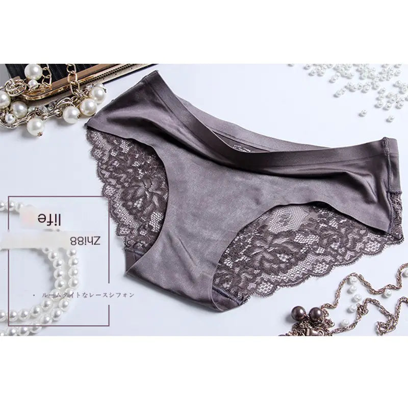 Elegant Ice Silk Lace Thong